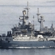 The Vishnya-class intelligence ship Kareliya, similar to the Leonov, next to the U.S. Navy cruiser USS Texas back in 1988. Photo credit: U.S. Navy